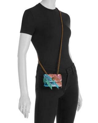 Nano Kensington Fringes Velvet Crossbody Bag