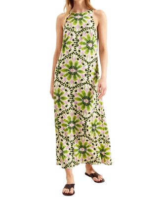 Sleeveless Print Maxi Dress
