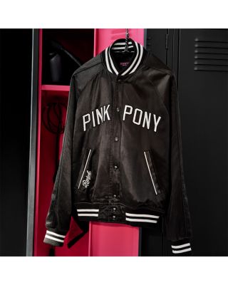 Unisex Satin Pink Pony Bomber Jacket