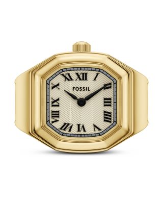 Harlow Two-Hand Gold-Tone Stainless Steel Watch Ring, 16mm
