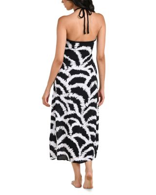 Woven Shadows Halter Cover Up Maxi Dress