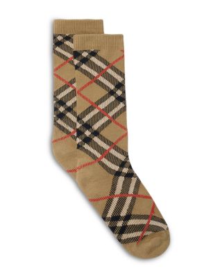 Check Cotton Blend Socks