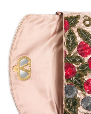 Beaded VLogo Top Handle Shoulder Bag