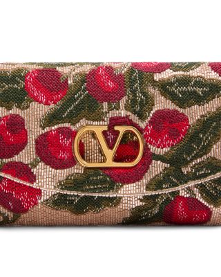 Beaded VLogo Top Handle Shoulder Bag