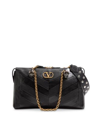 Panthea VLogo Chevron Shoulder Bag