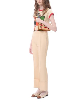 Mini Cherryfic VLogo Jacquard Raffia Bag