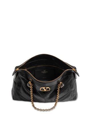 Panthea VLogo Chevron Shoulder Bag