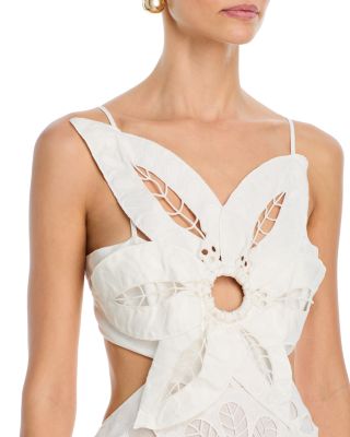 White Floral Richelieu Eyelet Maxi Dress