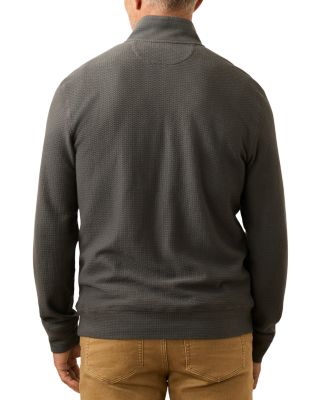 Textured Knit Quarter Zip Sweater