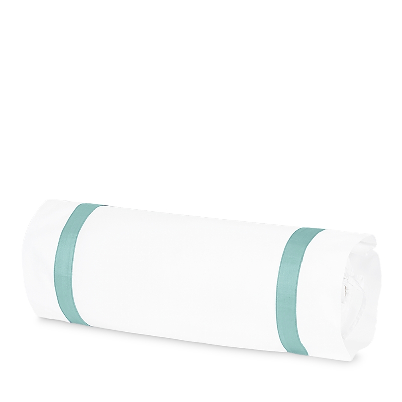 Matouk Lowell Neck Roll Pillow Cover In White