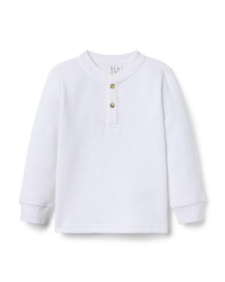  Unisex Textured Waffle Henley Tee