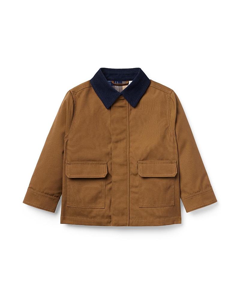 Janie And Jack The Utility Field Jacket In Brown