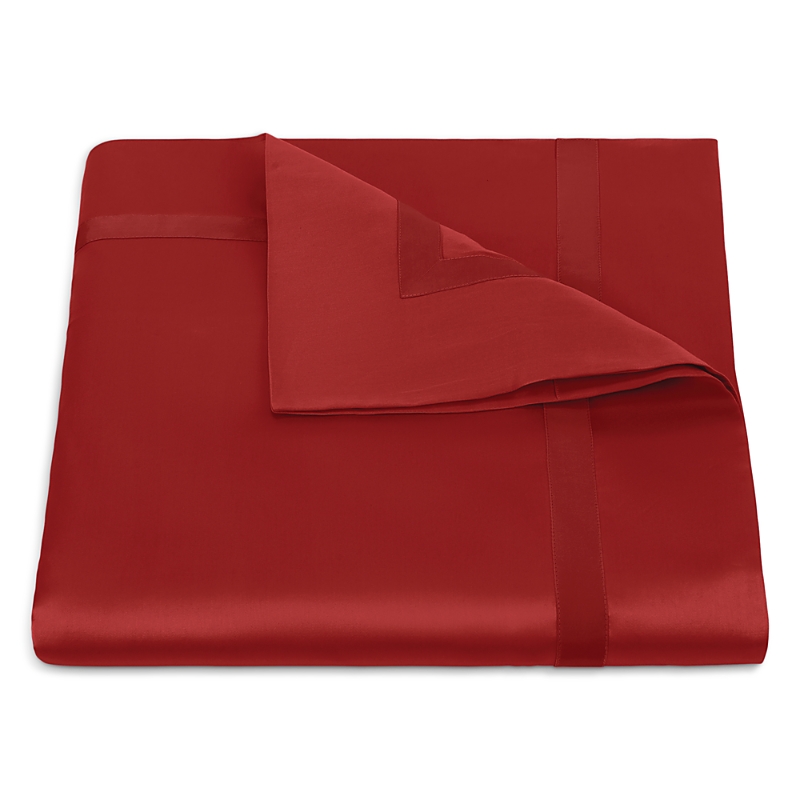 Matouk Nocturne Sateen Duvet Cover, Full/queen In Red