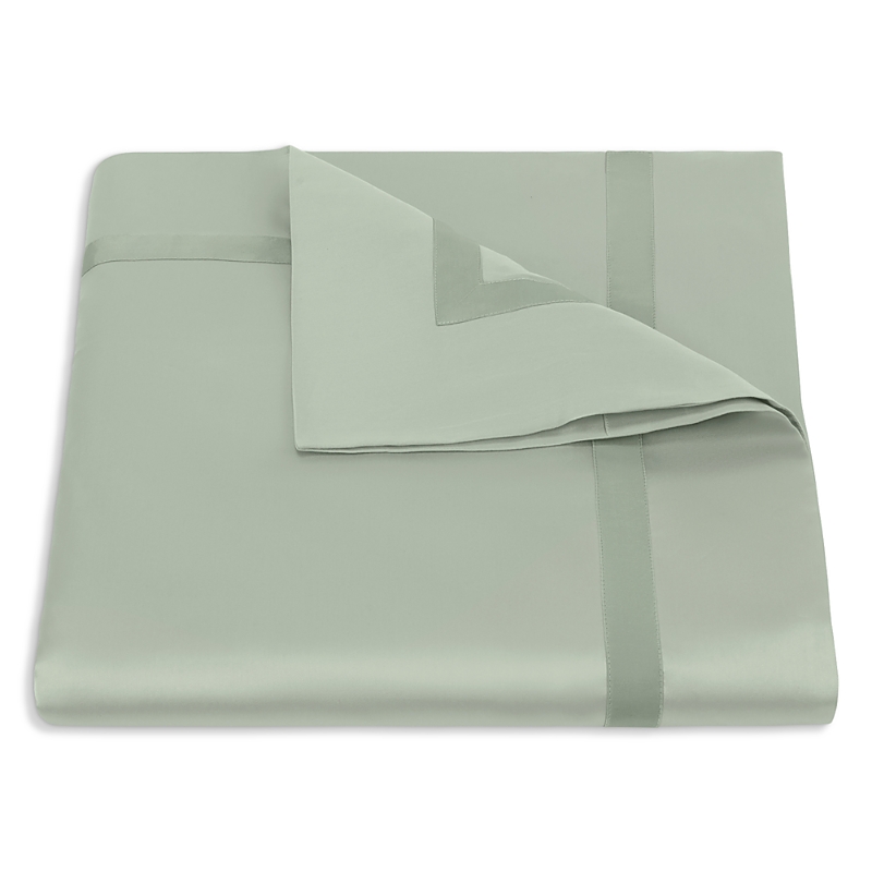Matouk Nocturne Sateen Duvet Cover, Full/queen In Green