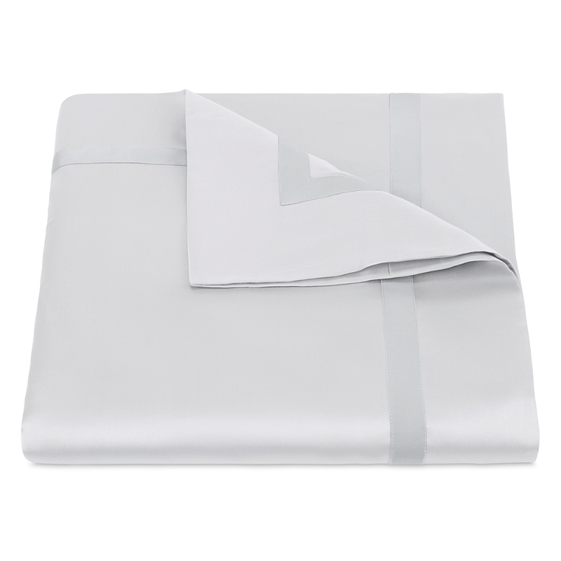 Matouk Nocturne Sateen Duvet Cover, Full/queen In Gray