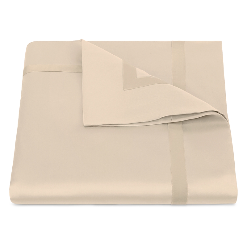 Matouk Nocturne Sateen Duvet Cover, Full/queen In Neutral