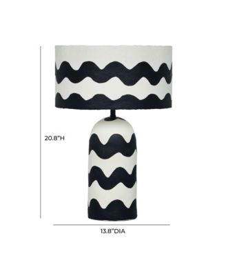  Tropea Waves Papier Mache Table Lamp