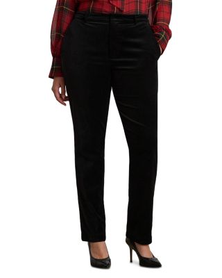 Stretch Velvet Cropped Pant