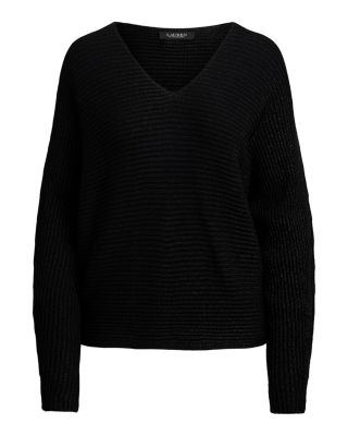 Metallic Rib Knit Dolman Sleeve Sweater