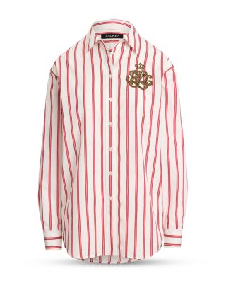 Relaxed Fit Striped Cotton Shirt