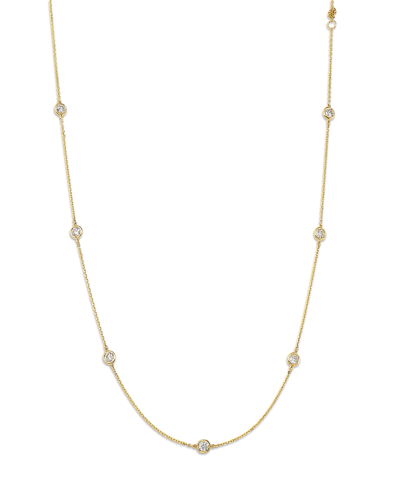 Bloomingdale's Fine Collection Diamond Bezel Station Necklace in 14K Gold, 1.0 tcw