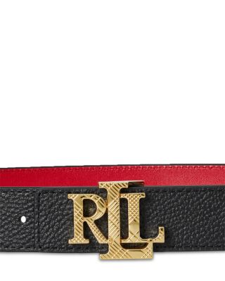 Women's Logo Reversible Pebbled Leather Belt