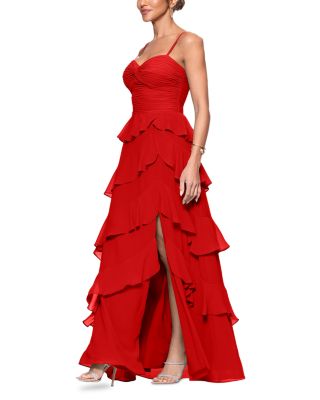 Chiffon Tiered Ruffled Dress - Exclusive