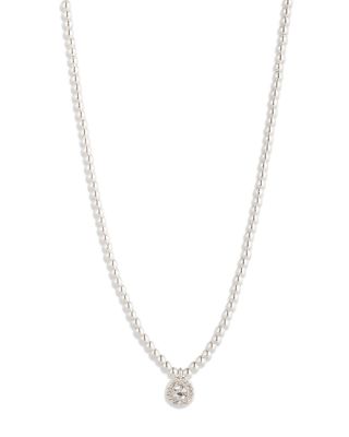 Crystal & Bead Pendant Necklace, 16" 