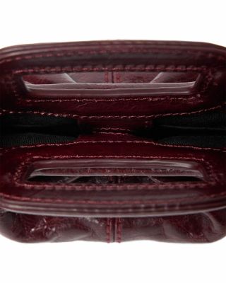 Mini Crackled Leather Clutch