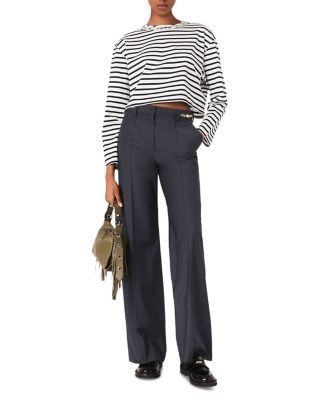 Chain Embellished Suit Trousers