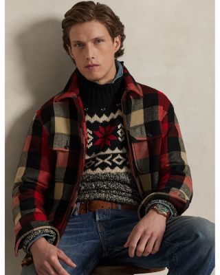 Snowflake Cable Knit Wool Blend Sweater