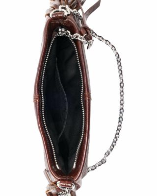 Miss M Fringed Worn Leather Clutch