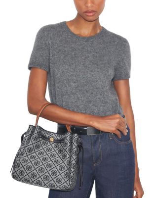 Romy T Monogram Bucket Bag