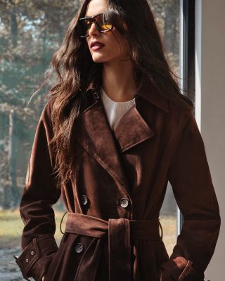 Faux Suede Utility Trench