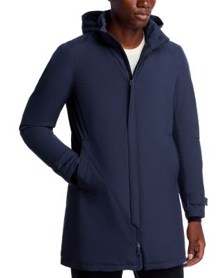 Functional Wardrobe Waterproof Down Overcoat with Hidden Hood