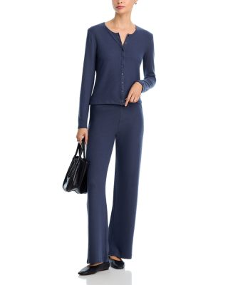 Lauren Crewneck Cardigan Sweater &amp; Wide Leg Pants