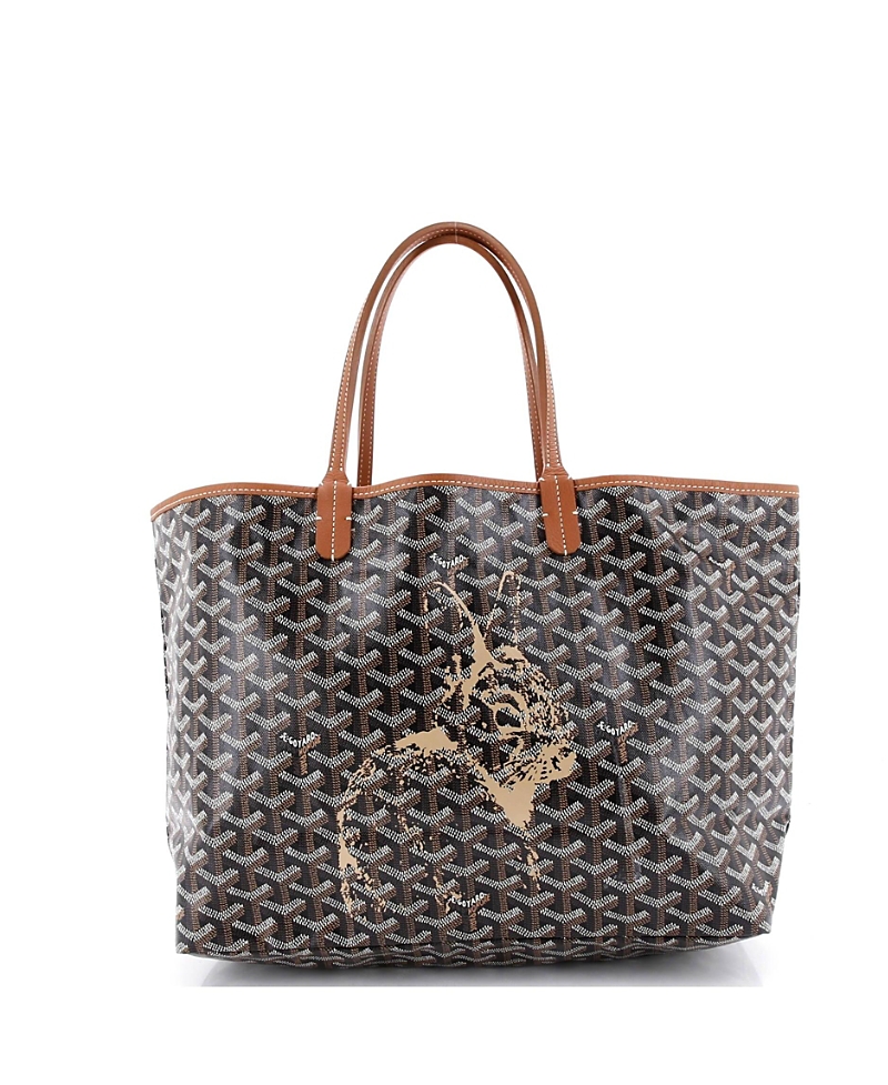 Pre-owned Pre-owned Goyard  Goyard Pm Saint Louis Tote Printed Coated Canvas In Brown