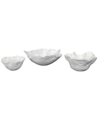 Fleur Ceramic Decorative Bowls, Set of 3