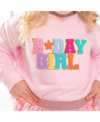 Girls' Birthday Girl Patch Sweatshirt - Baby, Little Kid, Big Kid