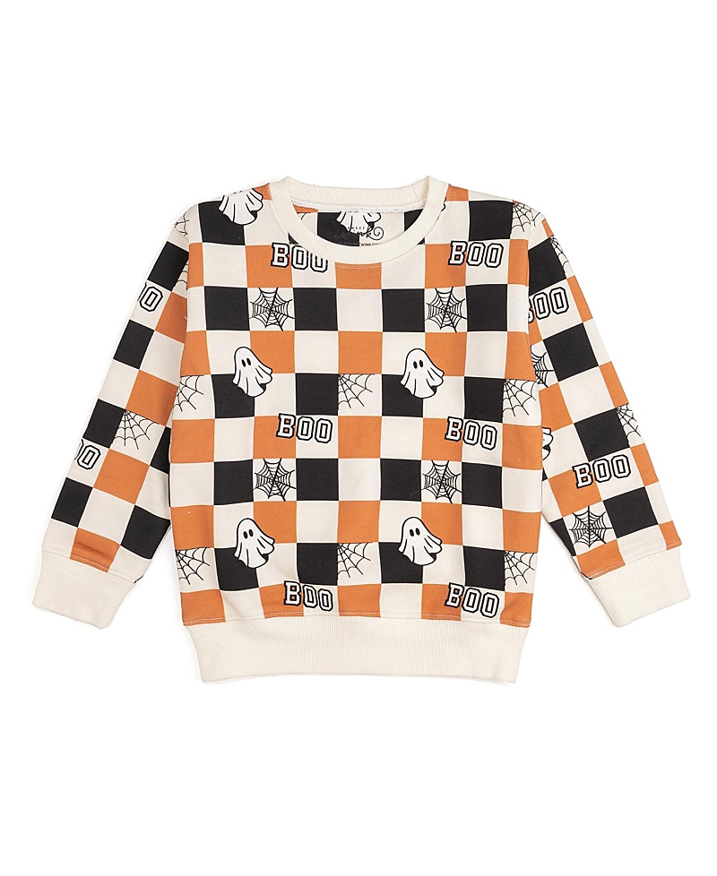 Sweet Wink Boys' Boo Checkered Halloween Sweatshirt - Baby, Little Kid