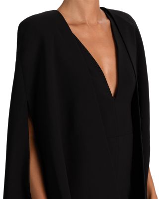 Nova Deep V Neck Cape Jumpsuit