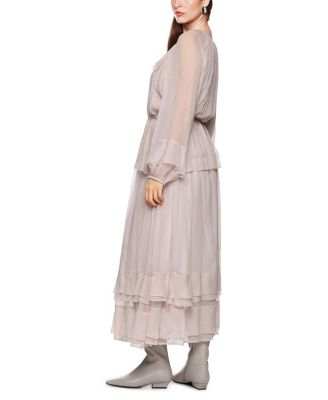 Floor-Length Flounce Dress