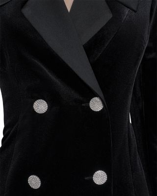 Stretch Velvet Blazer Dress