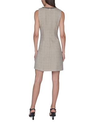 Tweed Keyhole Shift Dress