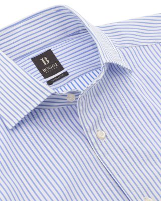 Dobby Long Sleeve Button Front Shirt