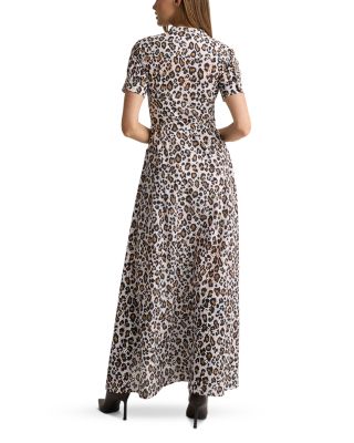 Leopard Print Eyelet Dress