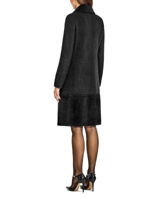 Boucl&eacute; Empire Waist A Line Coat