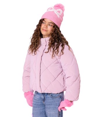 Girls' Bow Hat & Gloves Set - Big Kid