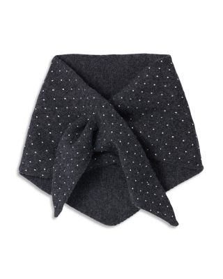 Rhinestone Knit Triangular Scarf