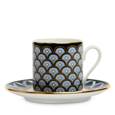 Napoli Blue Impero Espresso Cup & Plate, Set of 2